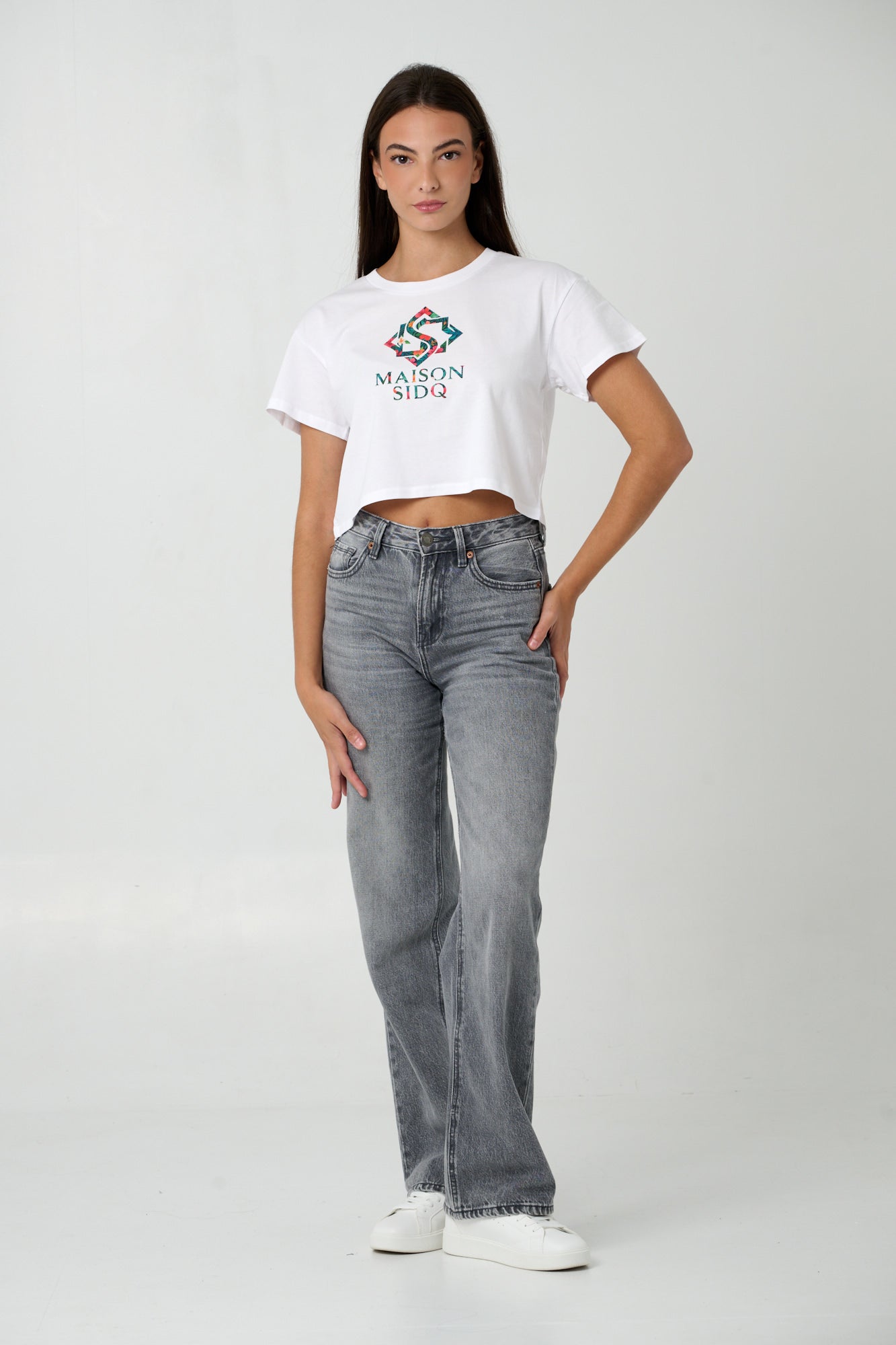 MAISAN SIDQ Camisa Blanca Mujer