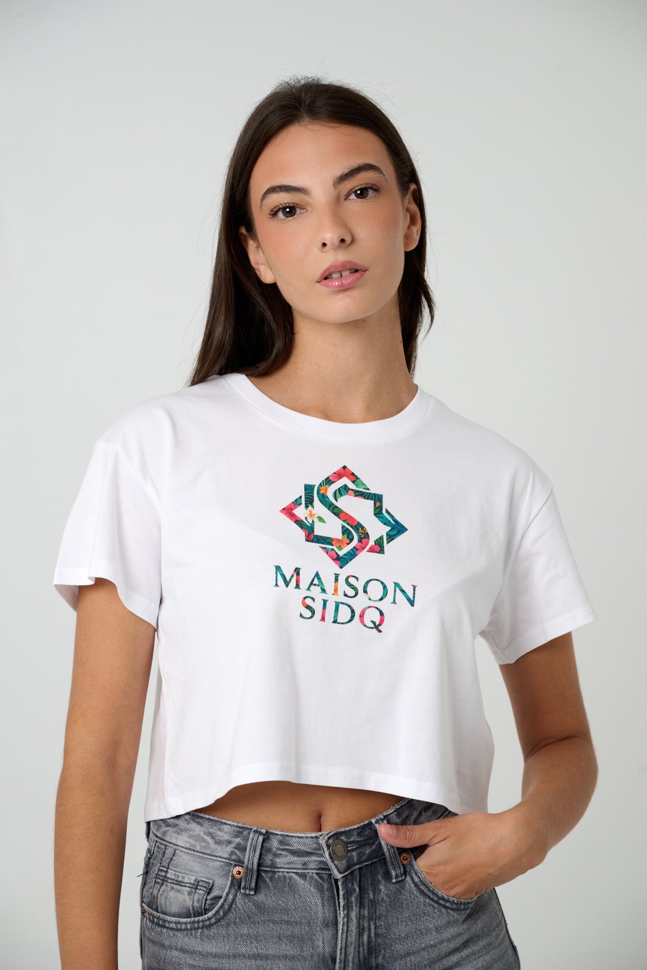 MAISAN SIDQ Camisa Blanca Mujer