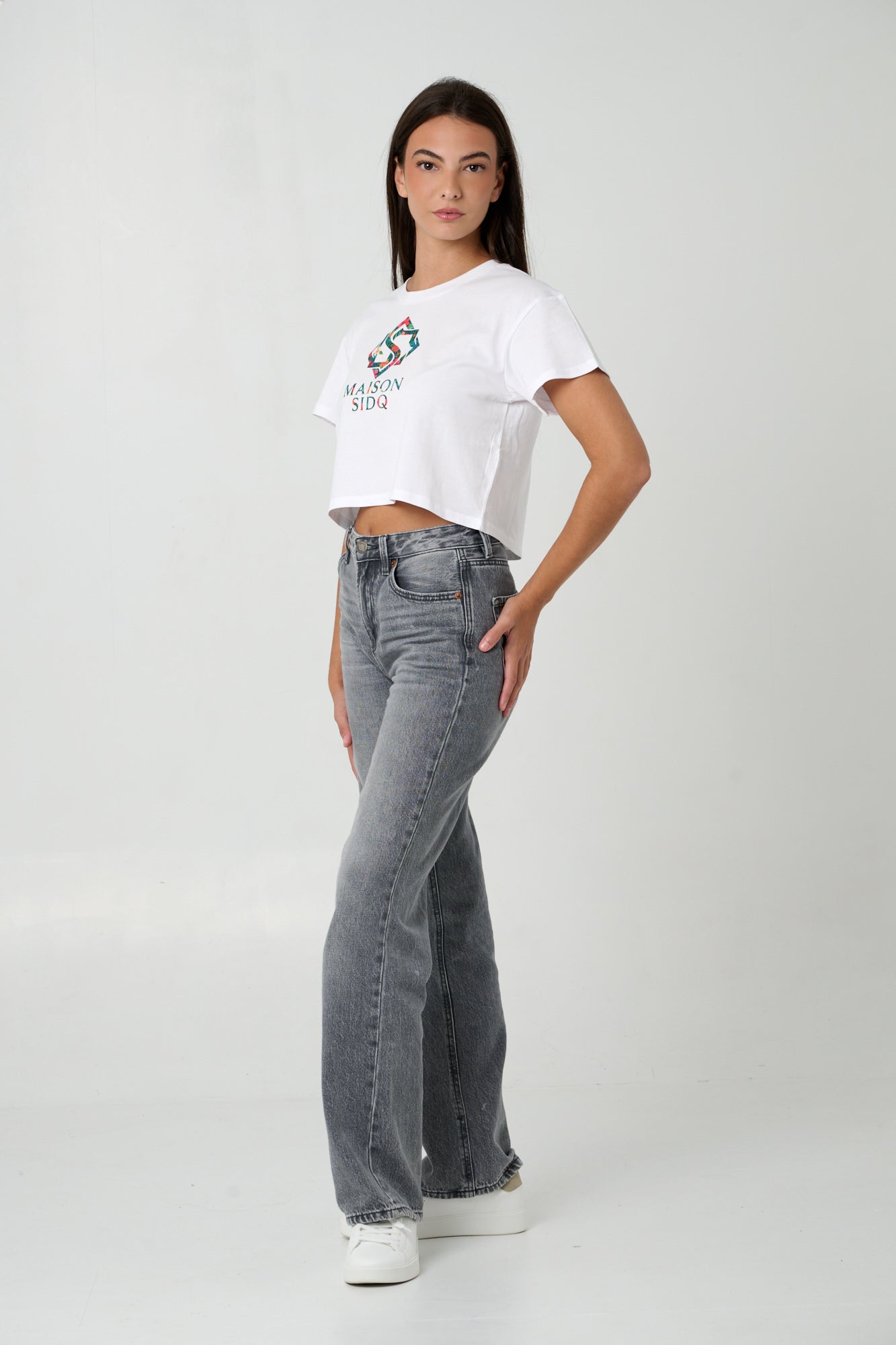 MAISAN SIDQ Camisa Blanca Mujer